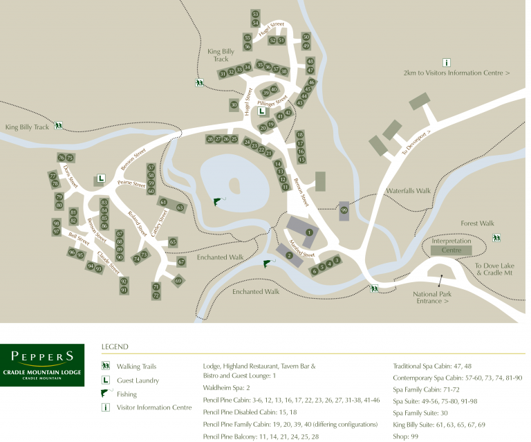 Location & Map - Cradle Mountain Lodge