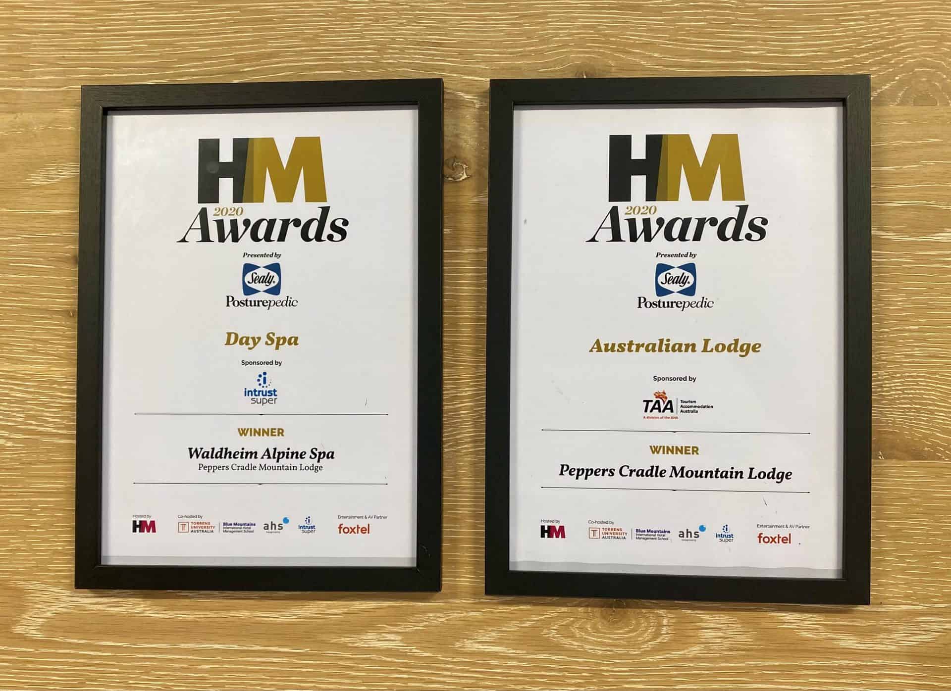 Winners at the HM Awards 2020 Cradle Mountain Lodge Winners at the HM Awards 2020 Cradle Mountain Lodge